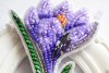 Набір для вишивання бісером TelaArtis Брошка Фіолетовий крокус Б-030-2 фото
