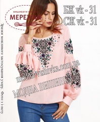 Фото блуза жіноча Модна вишивка БЖ ВК-31