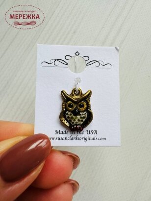 Фото Susan Clarke Originals Owl Charm C-1579 - Пришивний елемент