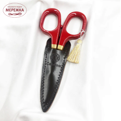 Зображення Ножиці Cohana з лакованими червоними ручками, 10,5 см. 45-140