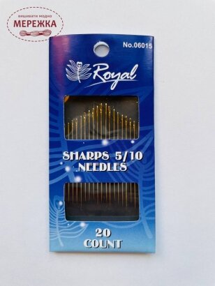 Фото Royal набір довгих голок для шиття, розмір 5-10 06015