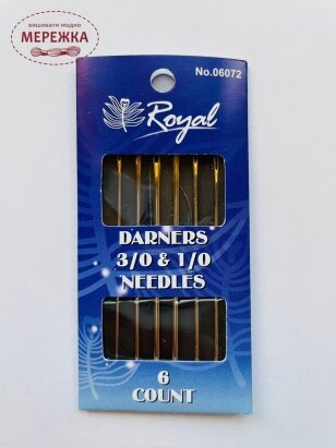 Фото Royal набір голок для шиття з золотим вушком №1-3, 6 штук 06072