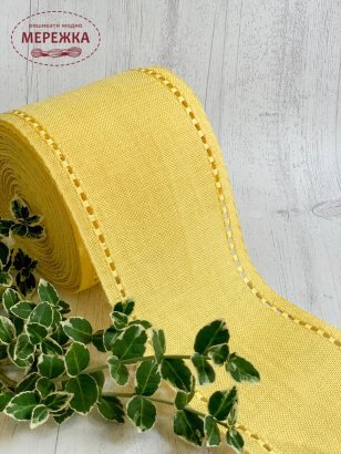 Фото Стрічка для вишивання, колір жовтий