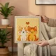 Фото Килимова вишивка Exclusive Art Мурчик і Мурка, 30х30 см. (квадрат)