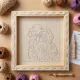 Фото Килимова вишивка Exclusive Art Песик з квіткою, 30х30 см. (квадрат)