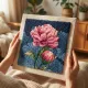 Фото Килимова вишивка Exclusive Art Магічні півонії, 30х30 см. (квадрат)