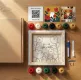 Фото Фото Килимова вишивка Exclusive Art Кіт в маках, 30х30 см. (квадрат)