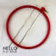Фото П'яльця для вишивання HELLO діаметр24 см., колір червоний PL24