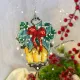 Фото Набір для вишивання хрестиком Сузір'я Єдинорога Різдвяний ліхтарик (прозорий акрил на підвісі) 1125 а