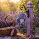 Фото Набір для вишивання хрестиком Kingdom of Handmade брелок на штучній шкірі Лавандовий гном KGD-13