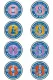 Фото Sajou Бобіни-котушки, дерево, 4 wooden spools - small - Maison Sajou labels
