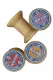 Фото Sajou Бобіни-котушки, дерево, 4 wooden spools - small - Maison Sajou labels