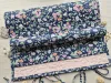 Фото JustCraft Рол для зберігання вишитих робіт з валиком, 40*60 см.(рожеві квіти на тем.синьому)