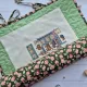 Фото JustCraft Рол для зберігання вишитих робіт з валиком, 50*70 см.(троянди на темно-зеленому)