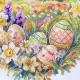 Фото Набір для вишивання хрестиком AbrisArt Рушник "Квітуча писанка" АНЕ-005