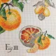 Фото Les Brodeuses Parisiennes Схема Etude aux Agrumes+тканина, пришивний шарм EAGL/CRE