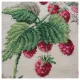 Фото Les Brodeuses Parisiennes Схема Etude aux Framboises+тканина, пришивний шарм EFBL/CRE