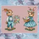 Фото Набір для вишивання хрестиком VIHOLA CrossStitch Великодні кролики (акрилова основа)