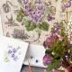 Фото Les Brodeuses Parisiennes Схема Etude a la violette+тканина, пришивний шарм