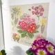 Фото Les Brodeuses Parisiennes Схема Etude aux Primeveres+тканина, пришивний шарм ETPRIL/CRE