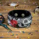 Фото Набір для вишивання бісером WonderlandCrafts браслета на штучній шкірі FLBB-035