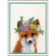 Фото Набір для вишивання хрестиком Lanarte Flower crown fox PN-0201471