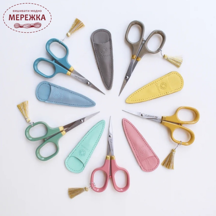 【Na♥】 Ножиці ювілейні Cohana з лакованими ручками Pink, 45-323