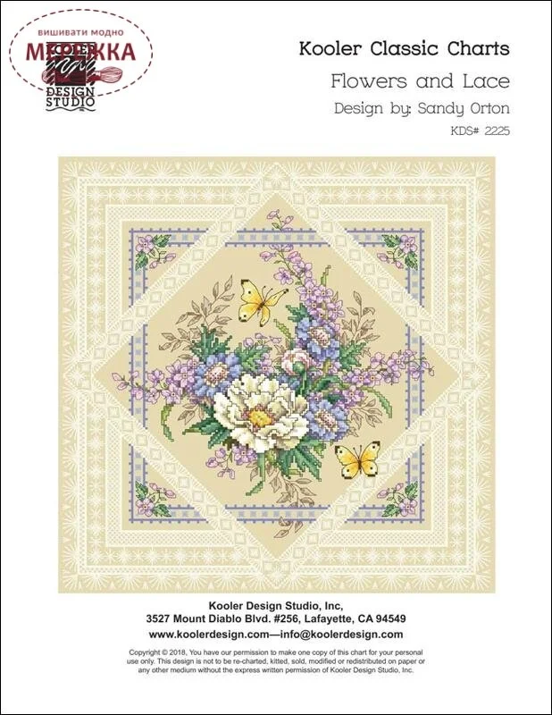 Kooler Design Studio Схема Flowers and Lace (Sandy Orton) KDS-2225