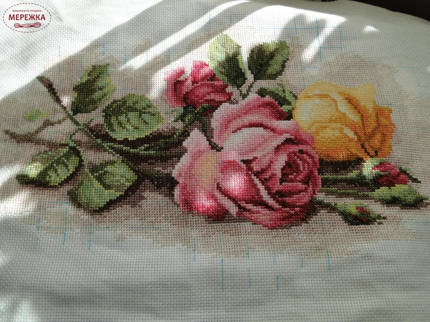 Набір для вишивання хрестиком Dimensions Rose Cuttings (Зрізані