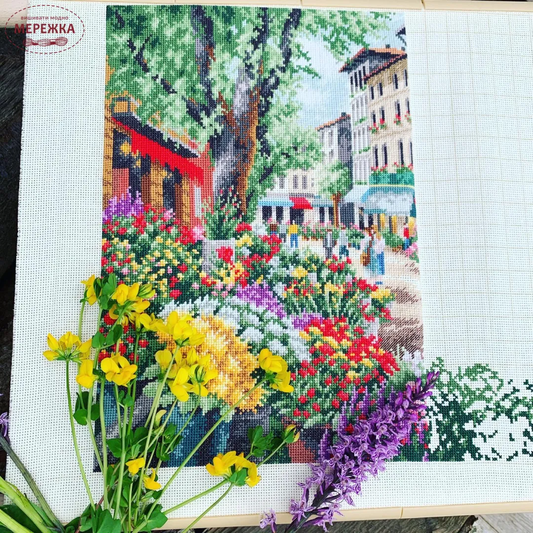 Набір для вишивання хрестиком Dimensions Paris Market (Базар в