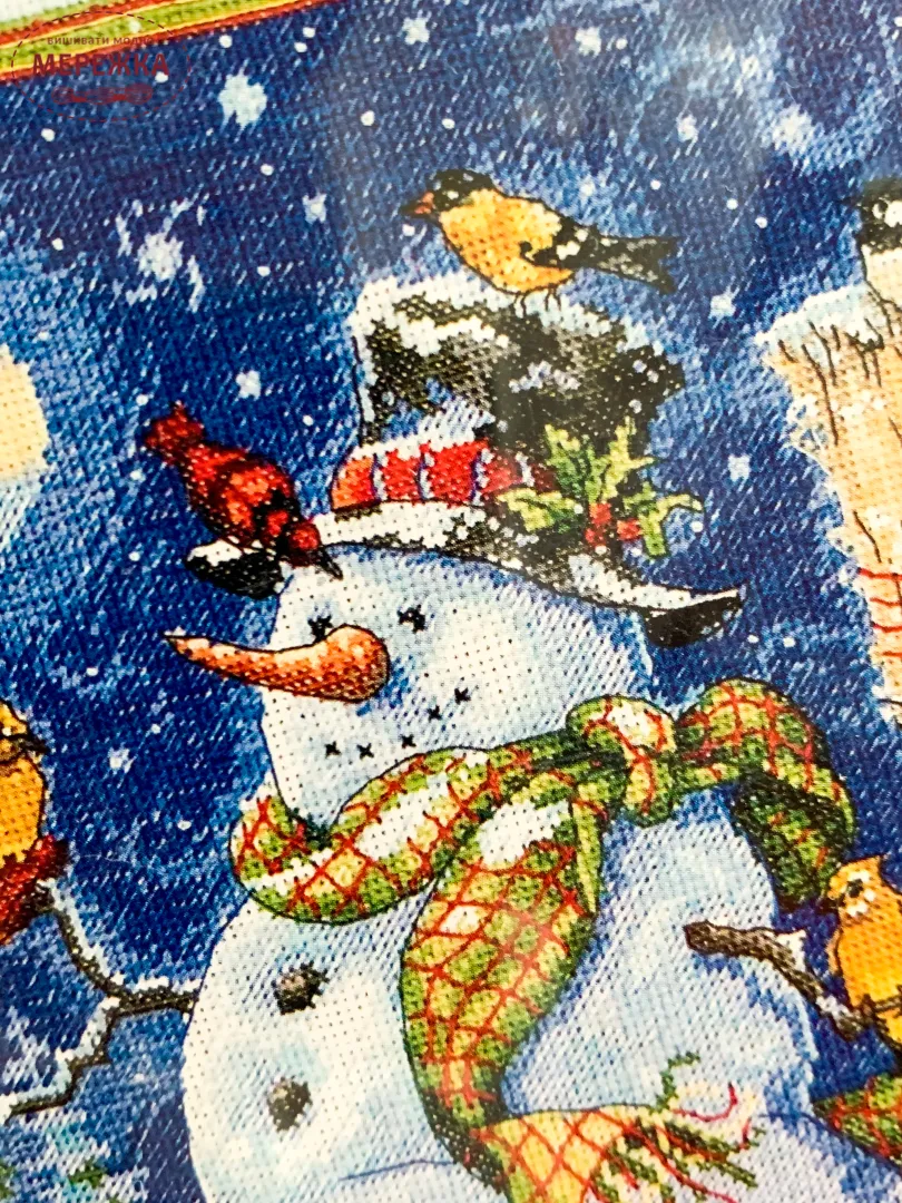 Thought We Friends Sサイズ Набір для вишивання хрестиком Dimensions Snowman and Friends