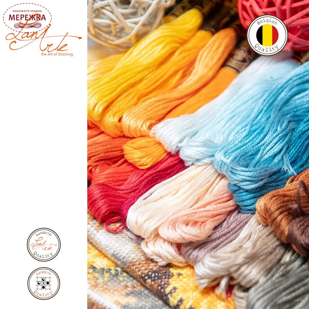 Набір для вишивання хрестиком Lanarte SAL осінь 2025 (рівномірка