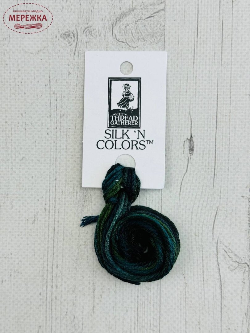 The Thread Gatherer Tapestry Green 100% шовк SNC 054