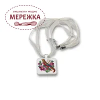 Фото набір для вишивання кулона Райська пташка