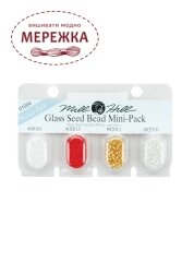 Бісер Mill Hill Glass Seed Bead Mini-Pack, 4 кольори 01004