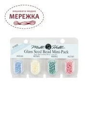 Бісер Mill Hill Glass Seed Bead Mini-Pack, 4 кольори 01005