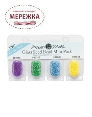 Бісер Mill Hill Glass Seed Bead Mini-Pack, 4 кольори 01007