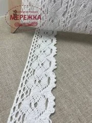 Фото Мереживо біле, 100% бавовна, 4,5 см. (046) 51/1