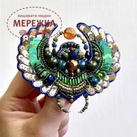 Фото Набір для вишивання бісером Craftway Брошка Зелений жук B-045