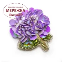 Фото Набір для вишивання бісером Craftway Брошка Гортензія B-002