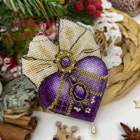 Фото Набір для вишивання хрестиком Сузір'я Єдинорога Серце сили (прозора з гнучкого пластика з підвісом) 1039 гн