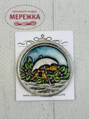 Фото Susan Clarke Originals Art Stone Birds and Umbrella AS-1094-P1 - Пришивний елемент