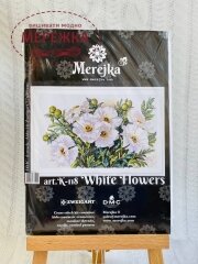 Фото Набір для вишивання Мережка Білі квіти К-118