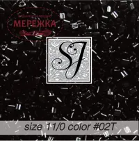 Фото Бісер SJ Designs Glass Seed Beads, 11/0 Black Triangle #02T