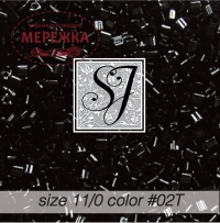 Фото Бісер SJ Designs Glass Seed Beads, 11/0 Black Triangle #02T