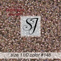 Фото Бісер SJ Designs Glass Seed Beads, 11/0 Ash Rose C/L #148