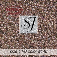 Фото Бісер SJ Designs Glass Seed Beads, 11/0 Ash Rose C/L #148