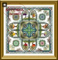 Фото Chatelaine Design Схема "Pomarium"  - The Medieval Fruit Garden Mandala  (by Martina Rosenberg) CHAT121