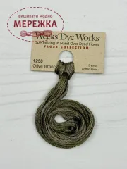 Фото Муліне ручного фарбування Weeks Dye Works Olive Branch 1258