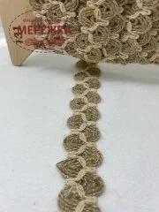 Фото Мереживо бежеве, 100% льон (131) 12/1